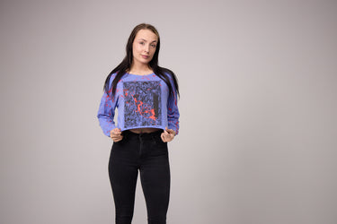 All my Friends are Fake PAINTED Crop top (Small)